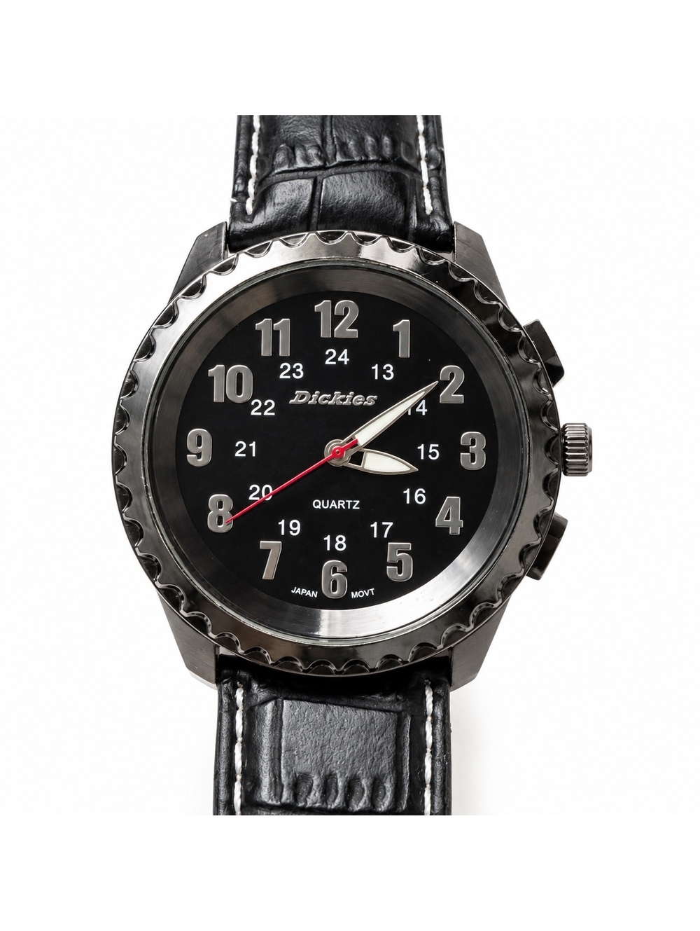 Dickies Men’s Black Quartz Watch 24 Hour Dial Large Face Workwear Style